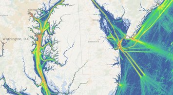 2018 and 2019 AIS Vessel Traffic Maps