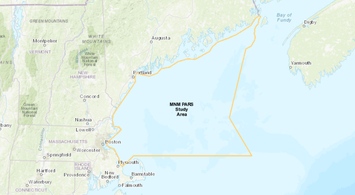 New England Port Access Route Study Map in Maritime Theme