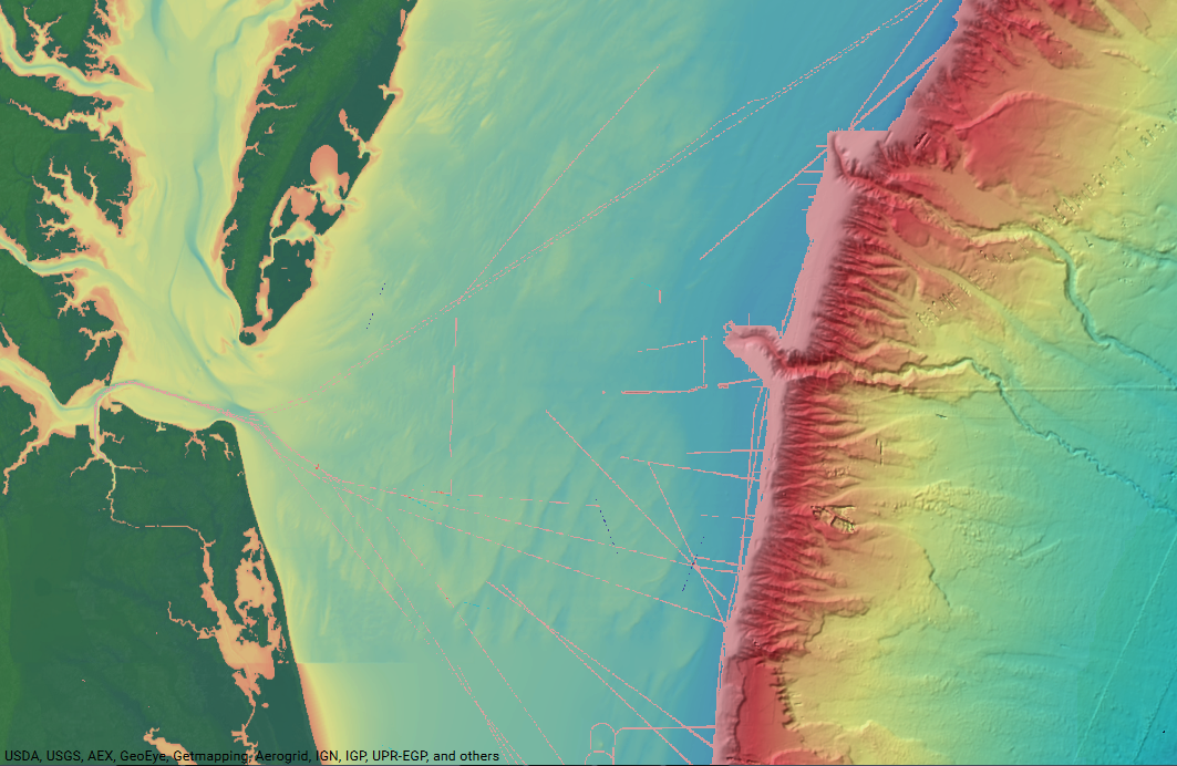 NCEI bathymetry layers