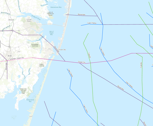 View Routes of Prehistoric Rivers that Crossed Delmarva