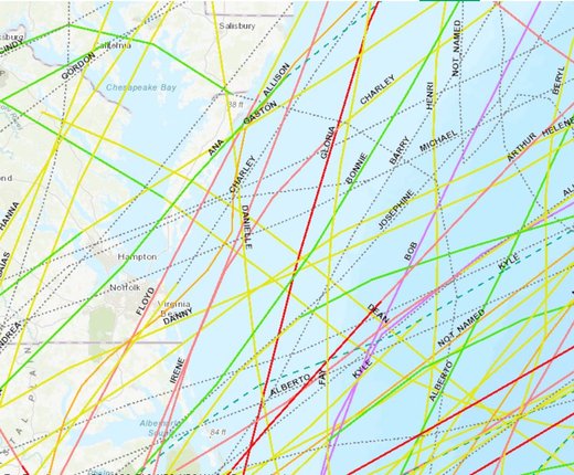 Maps Illustrate Historic Hurricane Activity