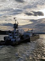 Tug at sunset