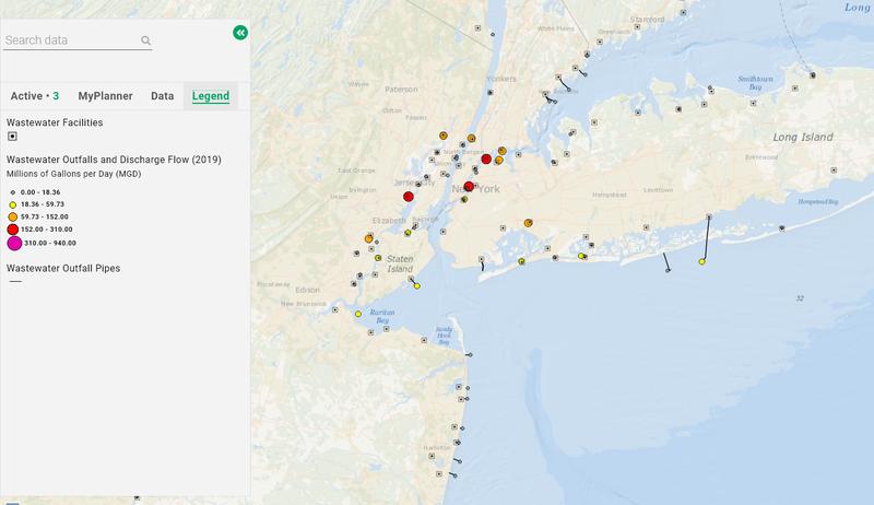 Wastewater maps with legend